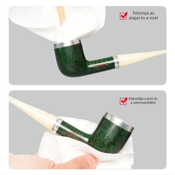 Pipa tisztítás és karbantartás készlet — újrahasználható tisztító kiegészítők, törlőkendő, logó nyomtatás elérhető