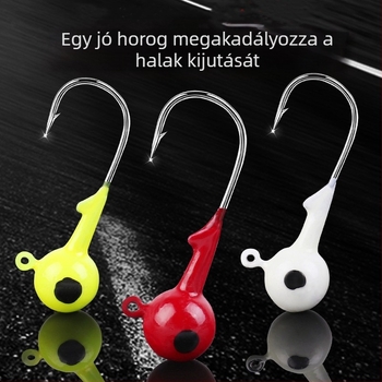 Ólomfejes horog puha csalira, barbes, horogszám 17, anyag: ólom, tengeri strandhorgásatra