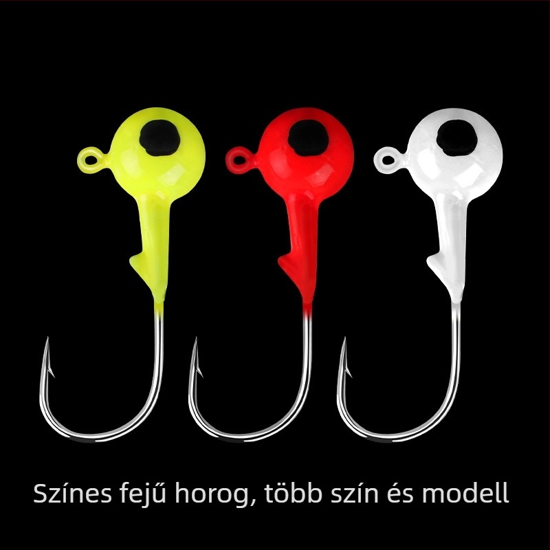 Ólomfejes horog puha csalira, barbes, horogszám 17, anyag: ólom, tengeri strandhorgásatra