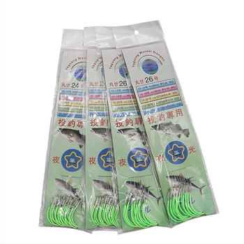 Barb horog horgászat, modell Marushiyako night light hook, 500 darab a dobozban, tengeri és hajózási horgászat