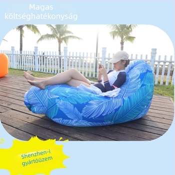 Egyszemélyes hordozható felfújható matrac kempingezéshez, 210T szakadásálló és fröccsenésálló anyag, tömeg 0.7 kg, terhelhetőség 200 kg