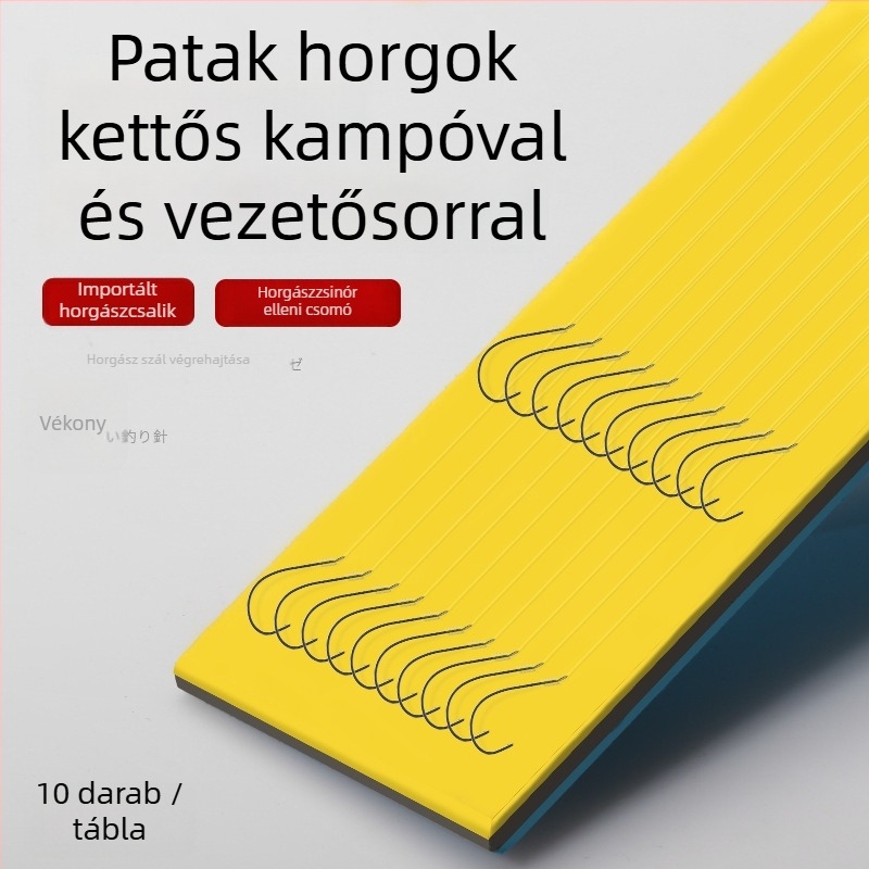 Halászati horog - folyóvízi horog, dupla horog, csomag 100