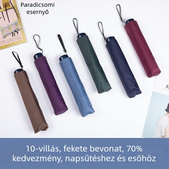 Reklámnapernyő, 10 acél váz, 190T vászon, kézi nyitás-zárás, logónyomtatás, műanyag fogantyú