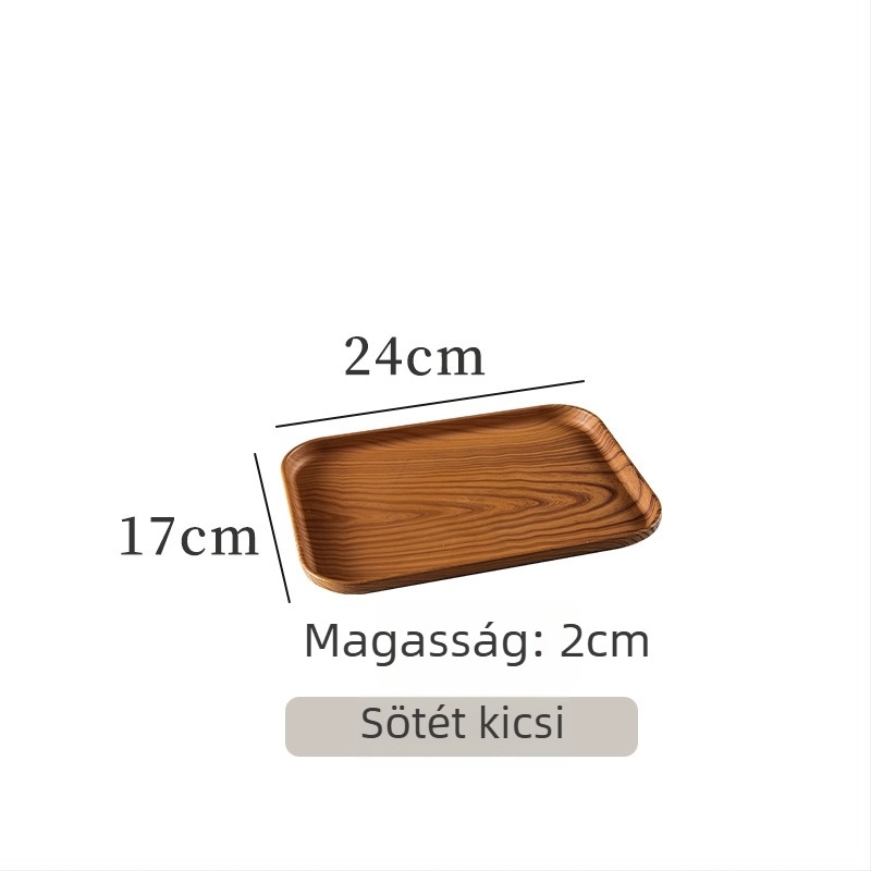 Fa mintázatú teás tálca, téglalap alakú, nappaliba és hoteliszolgáláshoz (Anyag: Gyanta; Márka: Senhaoxiang; Stílus: könnyű luxus és retro; Gyártási módszer: félig kézi és félig mechanikus; Tömeg: 300 g)