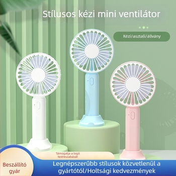 2025-ös új kézi mini ventilátor testreszabható logóval, USB-tápegység, erős légáramlat, asztali és hordozható használat