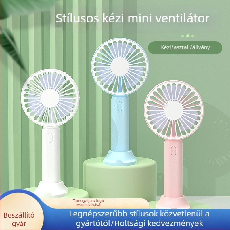 2025-ös új kézi mini ventilátor testreszabható logóval, USB-tápegység, erős légáramlat, asztali és hordozható használat