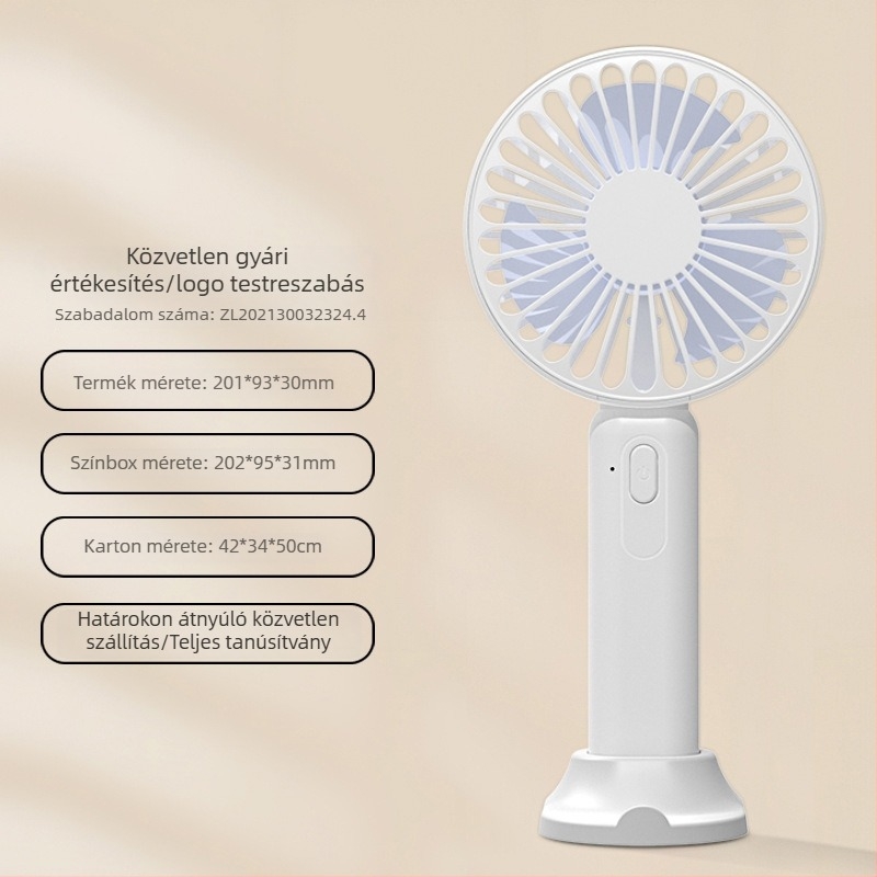 2025-ös új kézi mini ventilátor testreszabható logóval, USB-tápegység, erős légáramlat, asztali és hordozható használat
