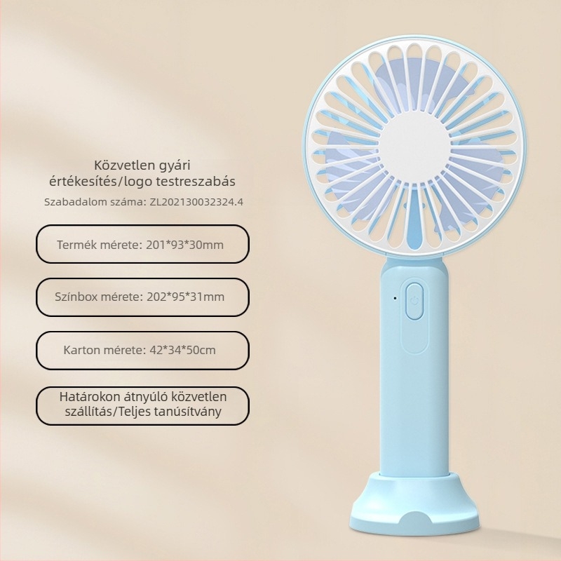 2025-ös új kézi mini ventilátor testreszabható logóval, USB-tápegység, erős légáramlat, asztali és hordozható használat