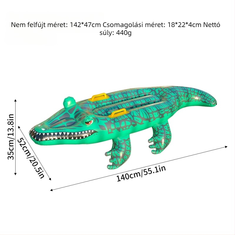 Bawei PVC felfújható krokodil szörfdeszka, szitanyomás, univerzális használat