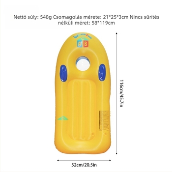 Felfújható PVC szörfdeszka gyerekeknek, hordozható vízi játék
