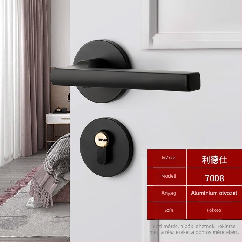 Alumínium fogantyúzár belső faajtókhoz – csendes működés; fürdőszoba, konyha, hálószoba ajtókhoz; modellek 7006–7048