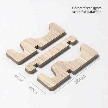 Fa egyensúlydeszka állvány és skateboard kiállítóállvány – Anyag: fa; Termékkód XY-110;Deszka felülete: sík; Alkalmazható csoport: univerzális