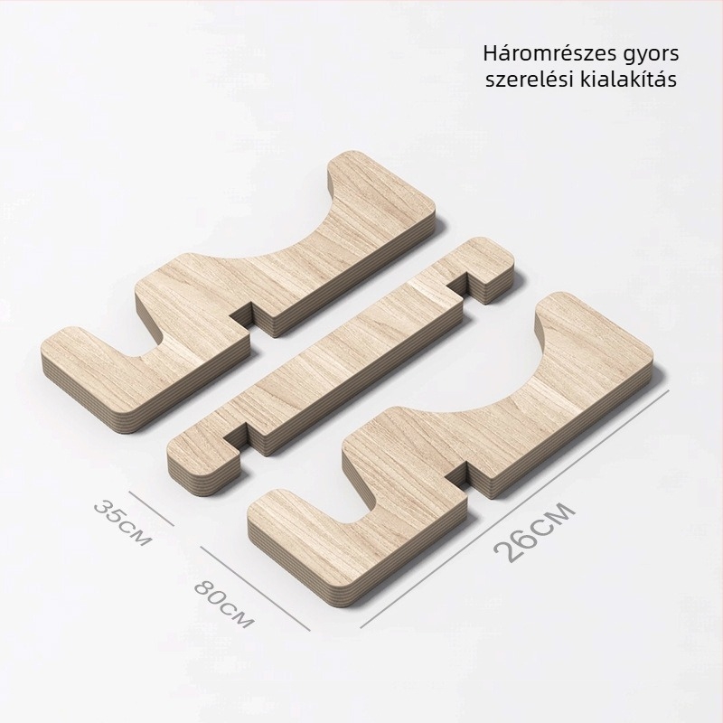 Fa egyensúlydeszka állvány és skateboard kiállítóállvány – Anyag: fa; Termékkód XY-110;Deszka felülete: sík; Alkalmazható csoport: univerzális