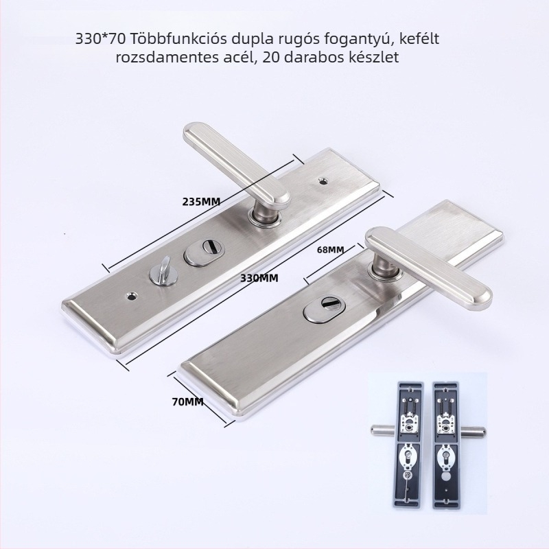 JT-001 Ajtó antifurt fogantyú, vasból készült, dupla élzár és dupla gyorszár, állítható balra–jobbra