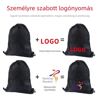 Oxford anyagú húzótáska futball mintával, kültéri maraton eseményekre, készleten, testreszabható