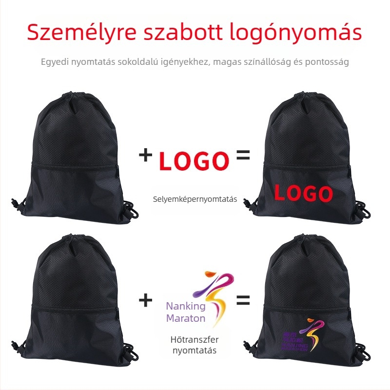 Oxford anyagú húzótáska futball mintával, kültéri maraton eseményekre, készleten, testreszabható