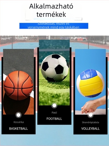 Wika Nagy kapacitású hálós edzéslabda-tároló táska – Poliészter, Testreszabható, Futballra, Kosárlabdára, Röplabdára és Teniszre