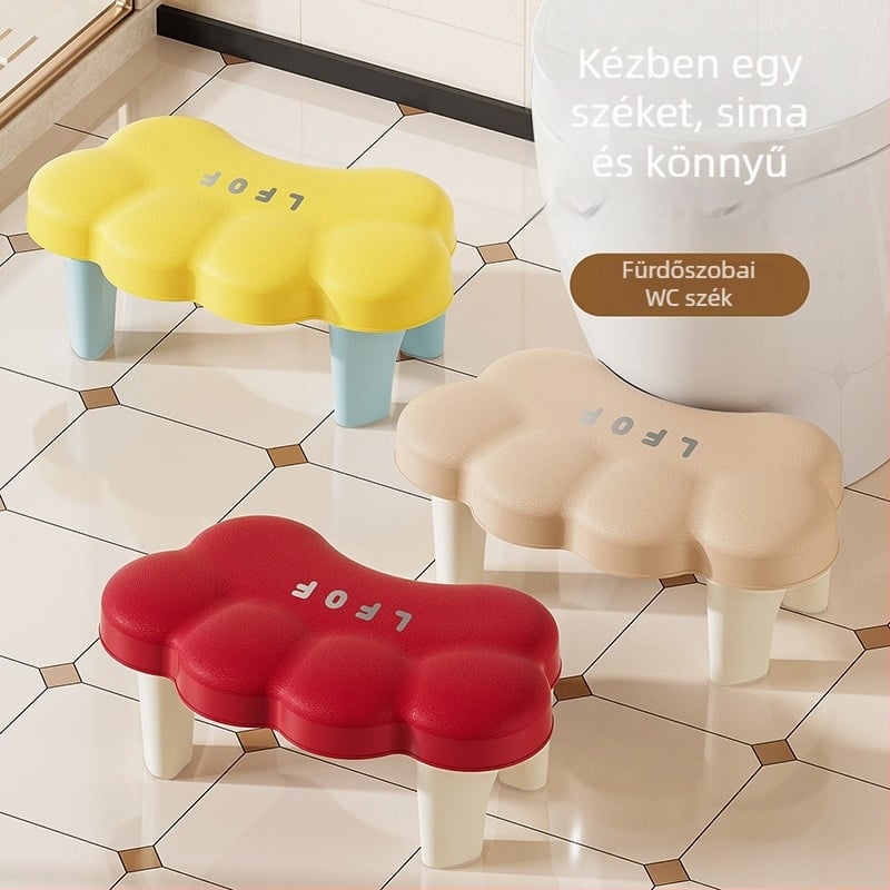 PP anyagú fürdőszobai láb-állvány, csúszásmentes, nem összecsukható, Yushi márka