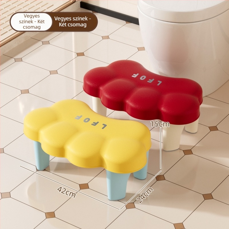 PP anyagú fürdőszobai láb-állvány, csúszásmentes, nem összecsukható, Yushi márka