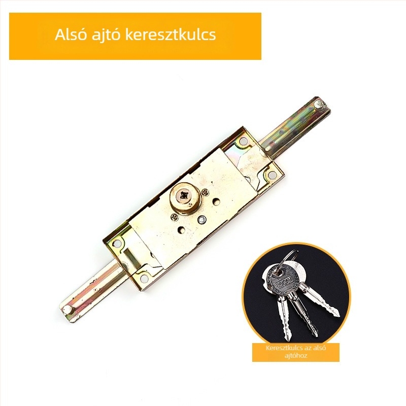 Mortise zár Rolós ajtókhoz – réz zárótest, univerzális típus, alsó és középső nyitású kapukhoz