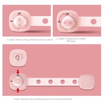 Ebedila ABS fiókzár – Gyerekbiztonsági zár fiókokhoz, konyha, hálószoba, iroda, TV és hűtő – Modern elegáns stílus