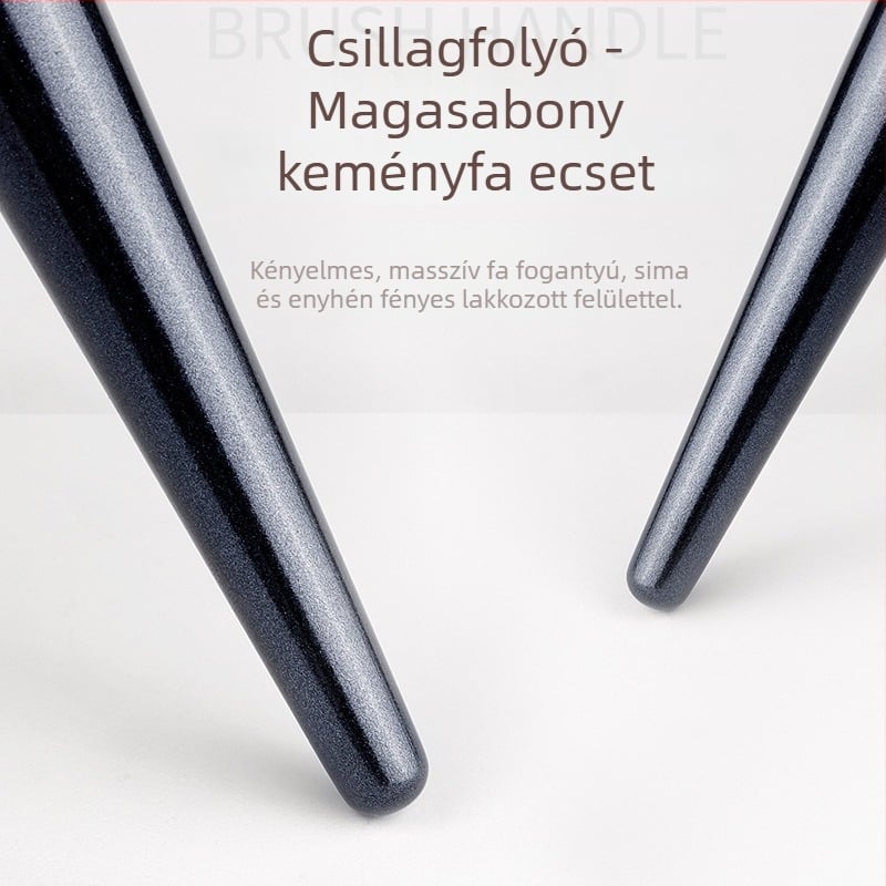 Szemceruza-ecset ultra vékony heggyel, szintetikus szálú sörtékkel, fa nyél hosszú kar, egy darabos csomag