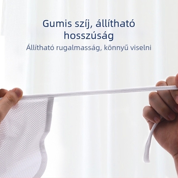 Yikonu újrahasználható tracheostomiás porvédő, teljes torokra szánt, szövött anyag, jóváhagyás száma 20160352