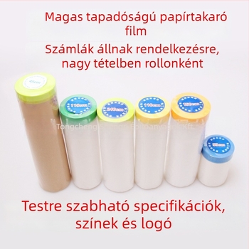 Egyszer használatos porvédő fólia japán papírral védőréteggel, autó- és bútorfelújítási porvédelméhez, testreszabható