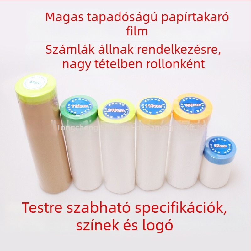 Egyszer használatos porvédő fólia japán papírral védőréteggel, autó- és bútorfelújítási porvédelméhez, testreszabható