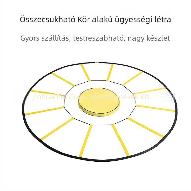 Agilitási létra – kerek formájú, anyag: nylon szalag + PP, Crown márka, futball edzésekhez