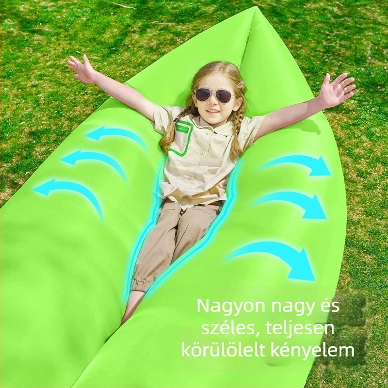 Egyszemélyes felfújható kanapé kempingezéshez - Oxford anyag, 2 réteg, maximális terhelés 200 kg, súly 0,4 kg, kézi pumpa