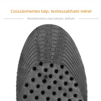 Megemelt talpbetét csizmákhoz – léggömbös párnázás, izzadságot felszívó, teljes talpbetét, PVC