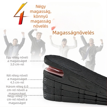 Megemelt talpbetét csizmákhoz – léggömbös párnázás, izzadságot felszívó, teljes talpbetét, PVC