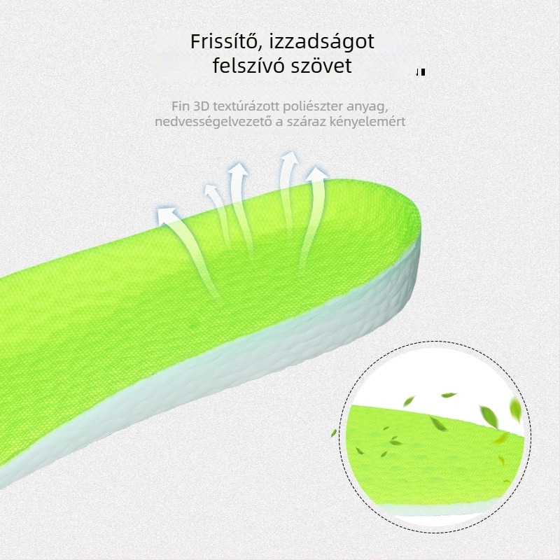 EVA sporttalpabetét — memóriás talpbetét, teljes talpbetét, modell XD-802, alkalmas sportcipőkhöz, bőrcipőkhöz és bakancsokhoz