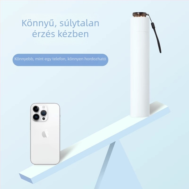 Ceruza alakú, ultra könnyű, kompakt esernyő, UPF>50, poliészter 190T, alumínium rúd, kézi nyitás-zárás
