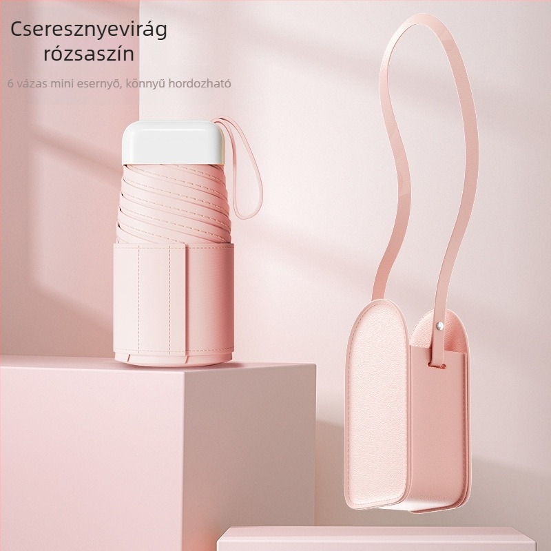 Fino napernyő – kapszulás kivitel, hatszögletű összecsukható, kézi nyitás, UPF50+, 190T anyag, 243 g