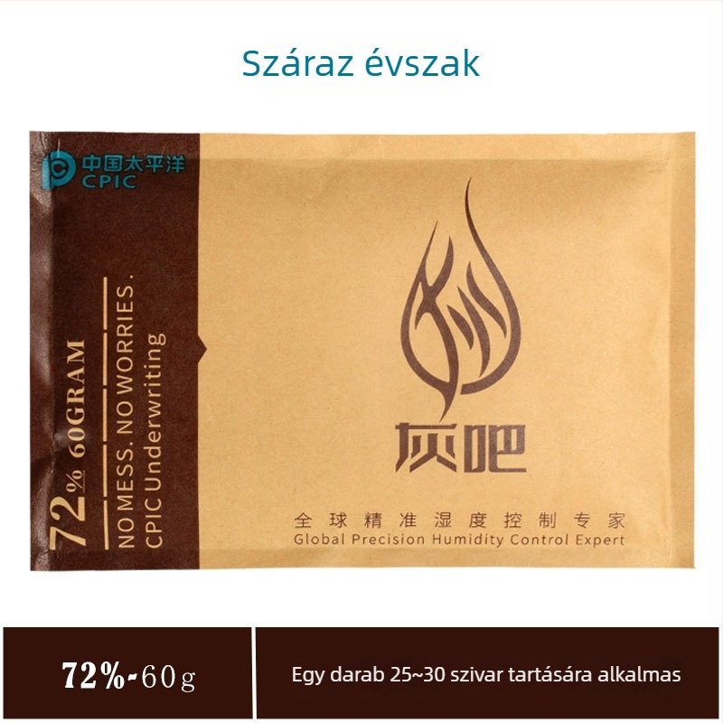 Gray Bar szivar nedvesítő táska, fémes só anyag, minimalistikus stílus, nem importált