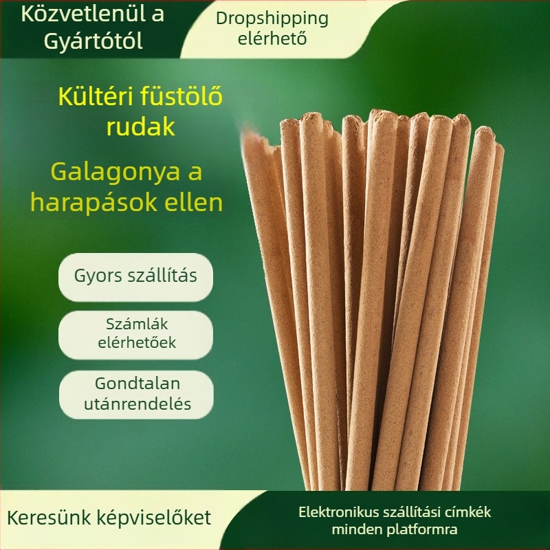 Fire Bat Wormwood szúnyogriasztó füstölő rudak, kültéri használatra, szilárd gyökéralapú formula, enyhén mérgező