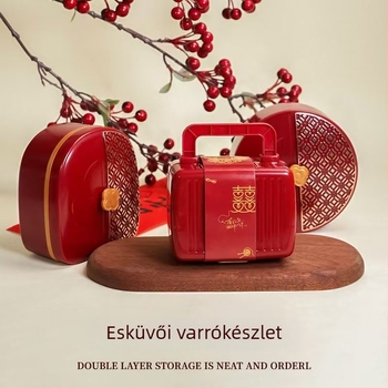 Menyasszonyi varrókészlet doboza – műanyag, díszdobozos csomagolás, egyéb esküvői kellékek, esküvői használatra