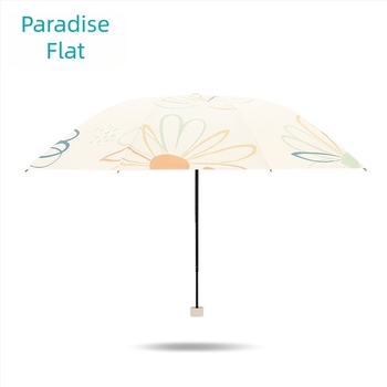 Napernyő 33886E Paradise Flower Dream, 8 acél borda, 190T anyagú szövet, kézi nyitás, háromrészes összehajtható, UPF > 50, súly kb. 350 g