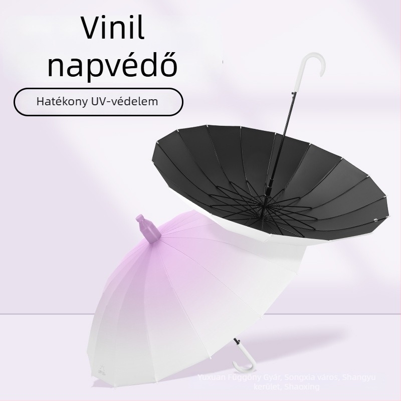 Automata 16 bordás esernyő, hosszú nyéllel, gradiense vinil borítás, UPF 50+ napvédelmi, vízálló, logónyomtatás reklám célokra