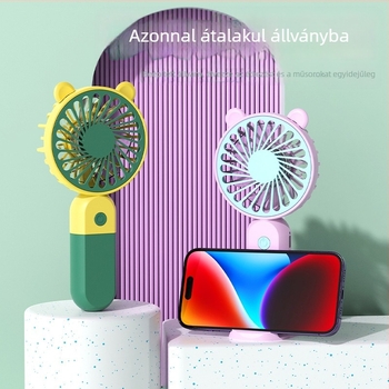 2024-es USB kézi ventilátor, aranyos, kompakt, asztalra álló, diákoknak, divatos
