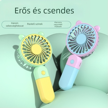 2024-es USB kézi ventilátor, aranyos, kompakt, asztalra álló, diákoknak, divatos