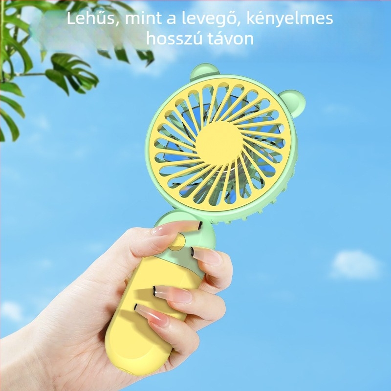2024-es USB kézi ventilátor, aranyos, kompakt, asztalra álló, diákoknak, divatos