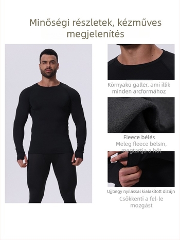 Férfi kosárlabda edzőfelső - Meleg, lélegző, magas rugalmasságú, hosszú ujjú, Slim Fit