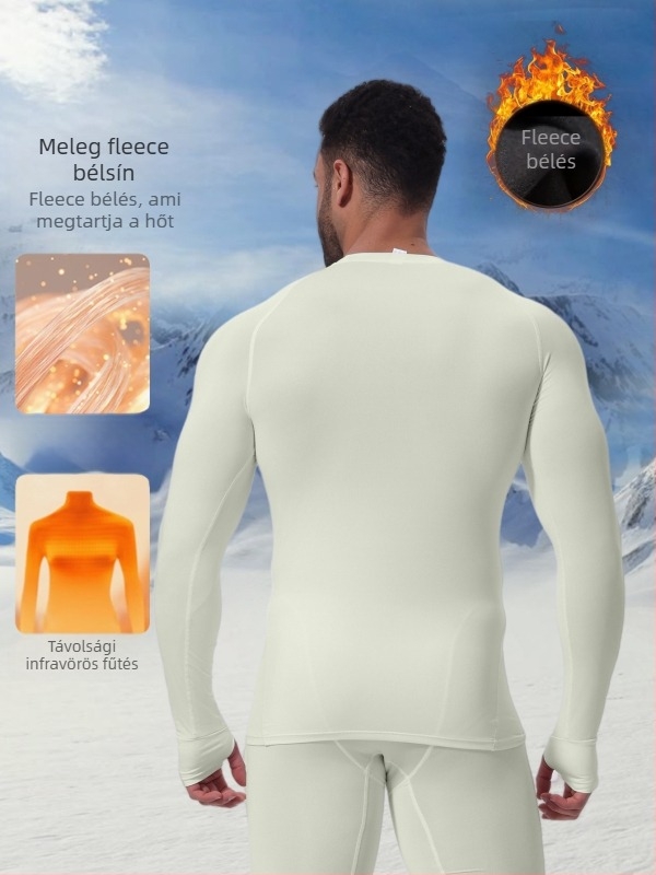 Férfi kosárlabda edzőfelső - Meleg, lélegző, magas rugalmasságú, hosszú ujjú, Slim Fit