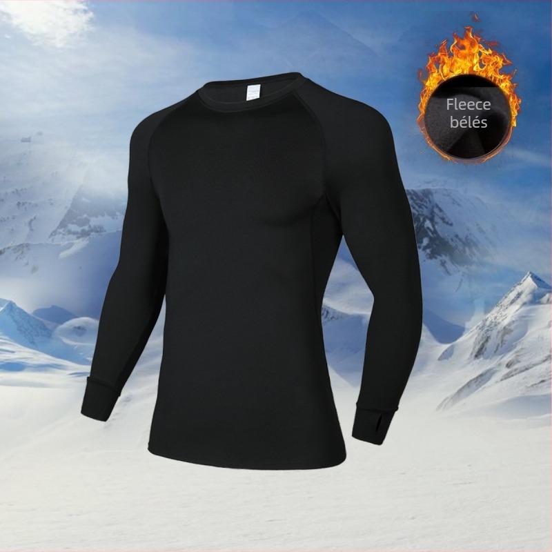 Férfi kosárlabda edzőfelső - Meleg, lélegző, magas rugalmasságú, hosszú ujjú, Slim Fit