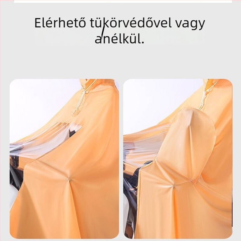 Elektromos jármű esőponcho, PVC anyag, 0,15 mm vastagság, felnőtt, újrahasználható