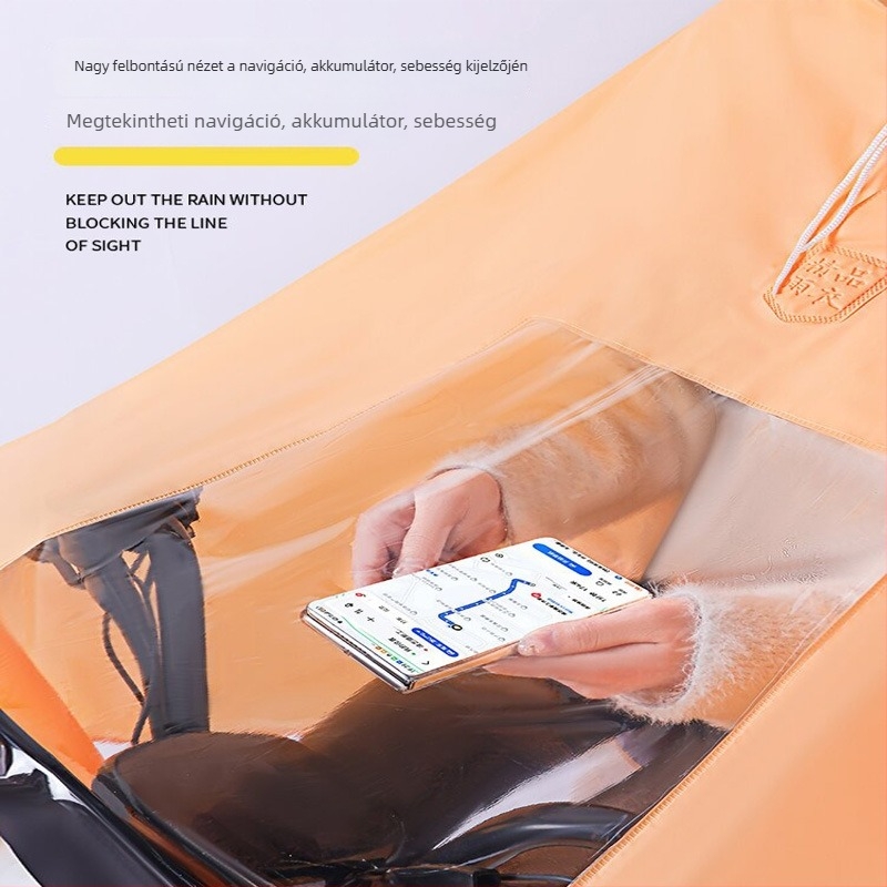 Elektromos jármű esőponcho, PVC anyag, 0,15 mm vastagság, felnőtt, újrahasználható