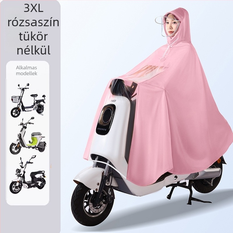 Elektromos jármű esőponcho, PVC anyag, 0,15 mm vastagság, felnőtt, újrahasználható